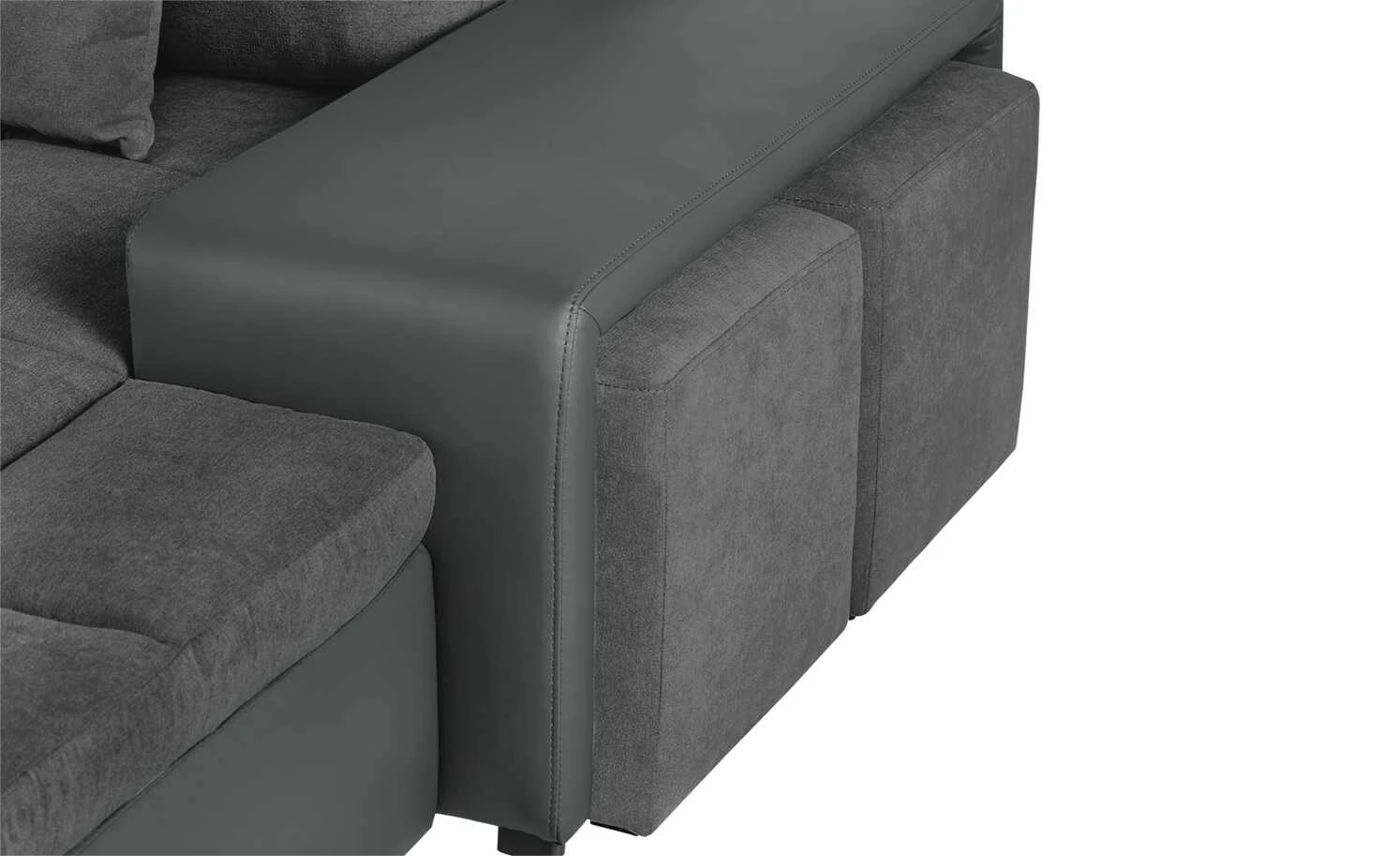 switch Ecksofa mit 2 Sitzhocker Riva | Schwarz rechts ohne 10 switch Ecksofa mit 2 Sitzhocker Riva | Schwarz rechts ohne – Bild 8