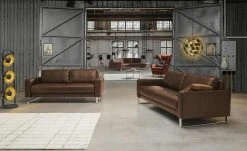 Ravensberger Werkstätten Ledersofa Domino | Chocolate (Dunkelbraun) 181|cm