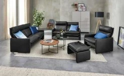erpo just relax Ledersofa JR 290 Trento | Black (Schwarz) 2