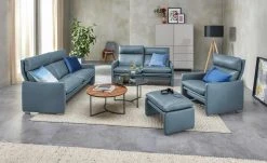 erpo just relax Ledersofa JR 290 Trento | Iceblue (Petrol) 2