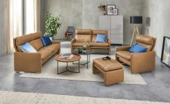 erpo just relax Ledersofa JR 290 Trento | Camel (Hellbraun) 2