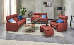 erpo just relax Ledersofa JR 290 Trento | Toscana (Rot) 2
