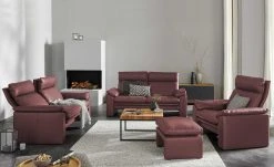 erpo just relax Ledersofa JR960 Bari | Bordeaux (Dunkelrot) 2