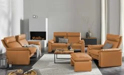 erpo just relax Ledersofa JR960 Bari | Cognac (Braun-Orange) 2