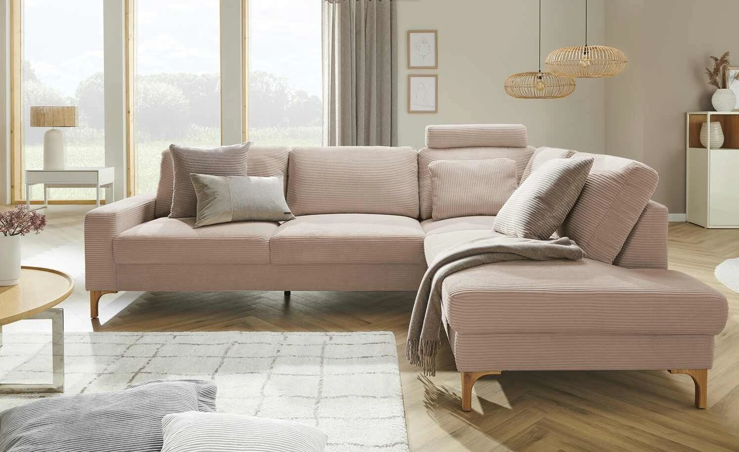 VIVA Cord-Sofa Capa | Taupe (Hellbraun) rechts 3 VIVA Cord-Sofa Capa | Taupe (Hellbraun) rechts