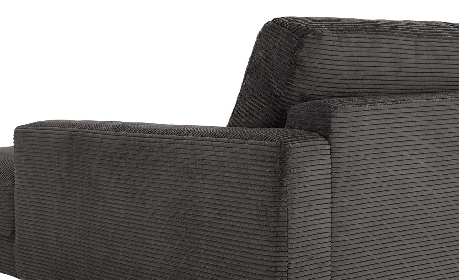 VIVA Cord-Sofa Dopa | Dark Grey (Grau) rechts 5 VIVA Cord-Sofa Dopa | Dark Grey (Grau) rechts – Bild 3