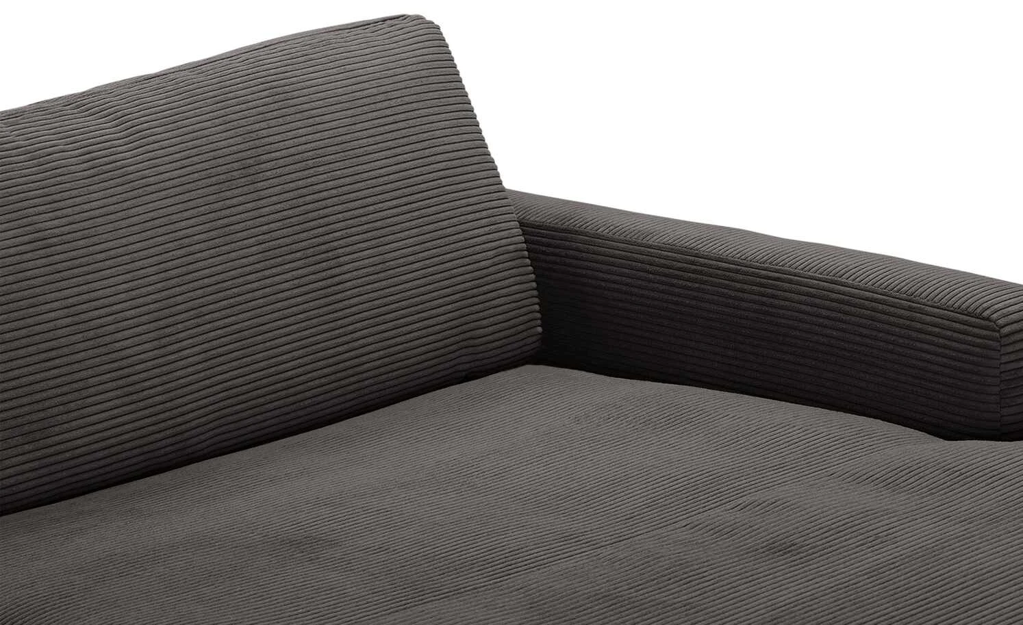 VIVA Cord-Sofa Dopa | Dark Grey (Grau) rechts 6 VIVA Cord-Sofa Dopa | Dark Grey (Grau) rechts – Bild 4