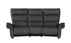 Wohnwert Trapezsofa aus Leder Corvina | Black (Schwarz)