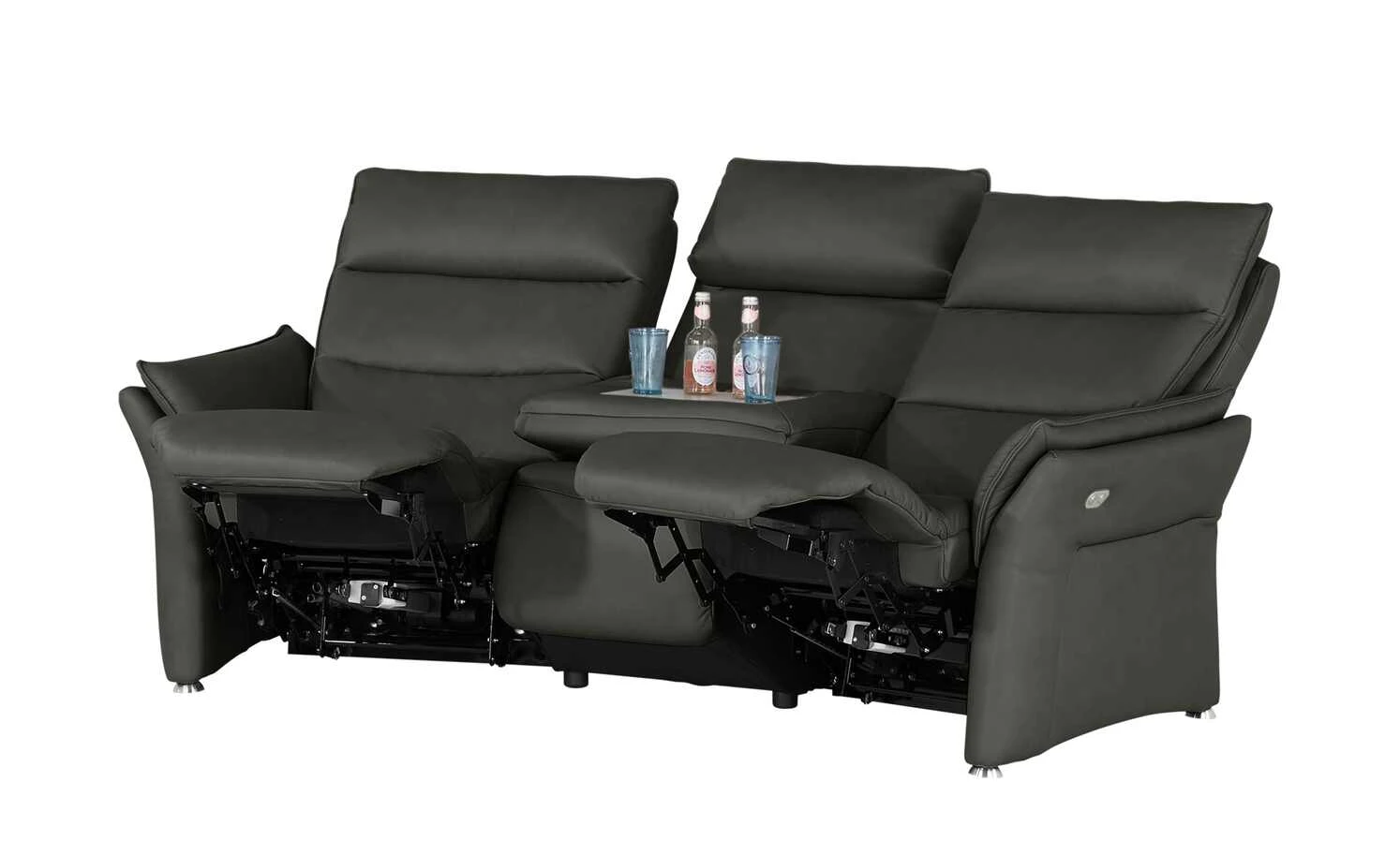 Wohnwert Trapezsofa aus Leder Corvina | Anthrazit 8 Wohnwert Trapezsofa aus Leder Corvina | Anthrazit – Bild 6