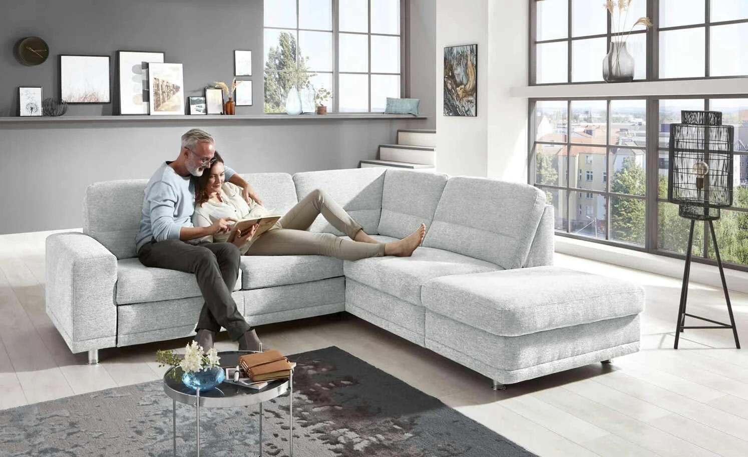 meinSofa Ecksofa Marc | Alu (Grau) rechts ohne 3 meinSofa Ecksofa Marc | Alu (Grau) rechts ohne