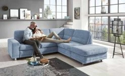 meinSofa Ecksofa Marc | Blue (Blau) rechts ohne