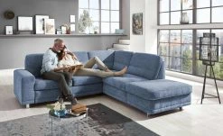 meinSofa Ecksofa Marc | Navy (Dunkelblau) rechts ohne