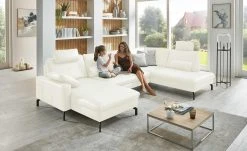 meinSofa Wohnlandschaft Grace | Weiß rechts Erweiterte Funktion