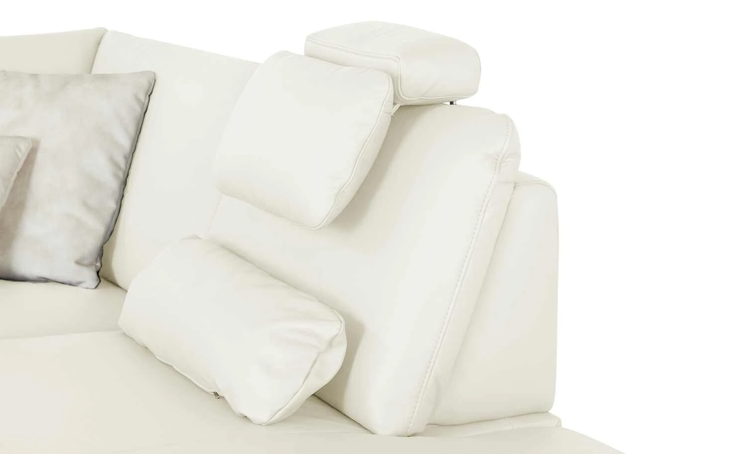 meinSofa Wohnlandschaft Grace | Weiß rechts Erweiterte Funktion 7 meinSofa Wohnlandschaft Grace | Weiß rechts Erweiterte Funktion – Bild 5