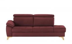 meinSofa Recamiere Chloe | Bordeaux (Dunkelrot) links, links ohne