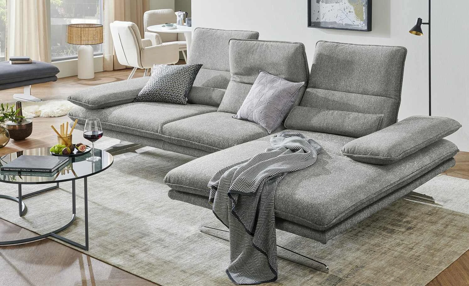 W.SCHILLIG Ecksofa 16777 Broadway | Grey (Grau) rechts Erweiterte Funktion 3 W.SCHILLIG Ecksofa 16777 Broadway | Grey (Grau) rechts Erweiterte Funktion