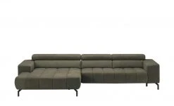 meinSofa Ecksofa Message | Olive (Dunkelgrün) links Grundfunktion