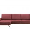 meinSofa Ecksofa Fiona | Barolo (Rot-Braun) links ohne