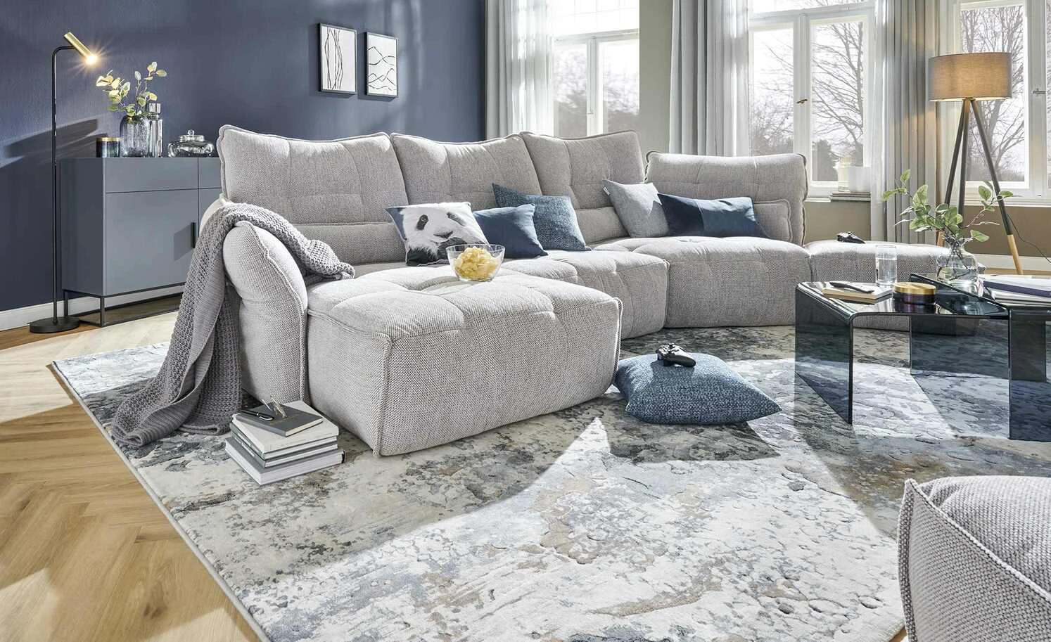 bobb Wohnlandschaft Jeaneva | Grau links 4 bobb Wohnlandschaft Jeaneva | Grau links – Bild 2