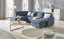 switch Wohnlandschaft Milana | Blau (Dunkelblau) links ohne