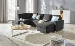 switch Wohnlandschaft Milana | Schwarz links ohne