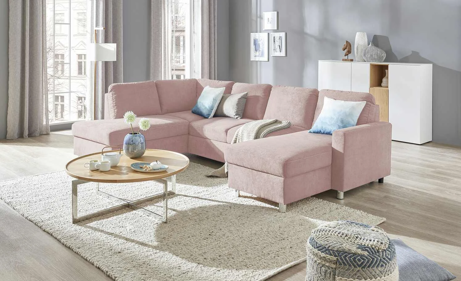 switch Wohnlandschaft Milana | Rosa links ohne 3 switch Wohnlandschaft Milana | Rosa links ohne