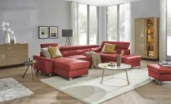 uno Wohnlandschaft Avola | Rot rechts Erweiterte Funktion