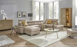 uno Wohnlandschaft Avola | Hellgrau (Beige-Grau) rechts Erweiterte Funktion