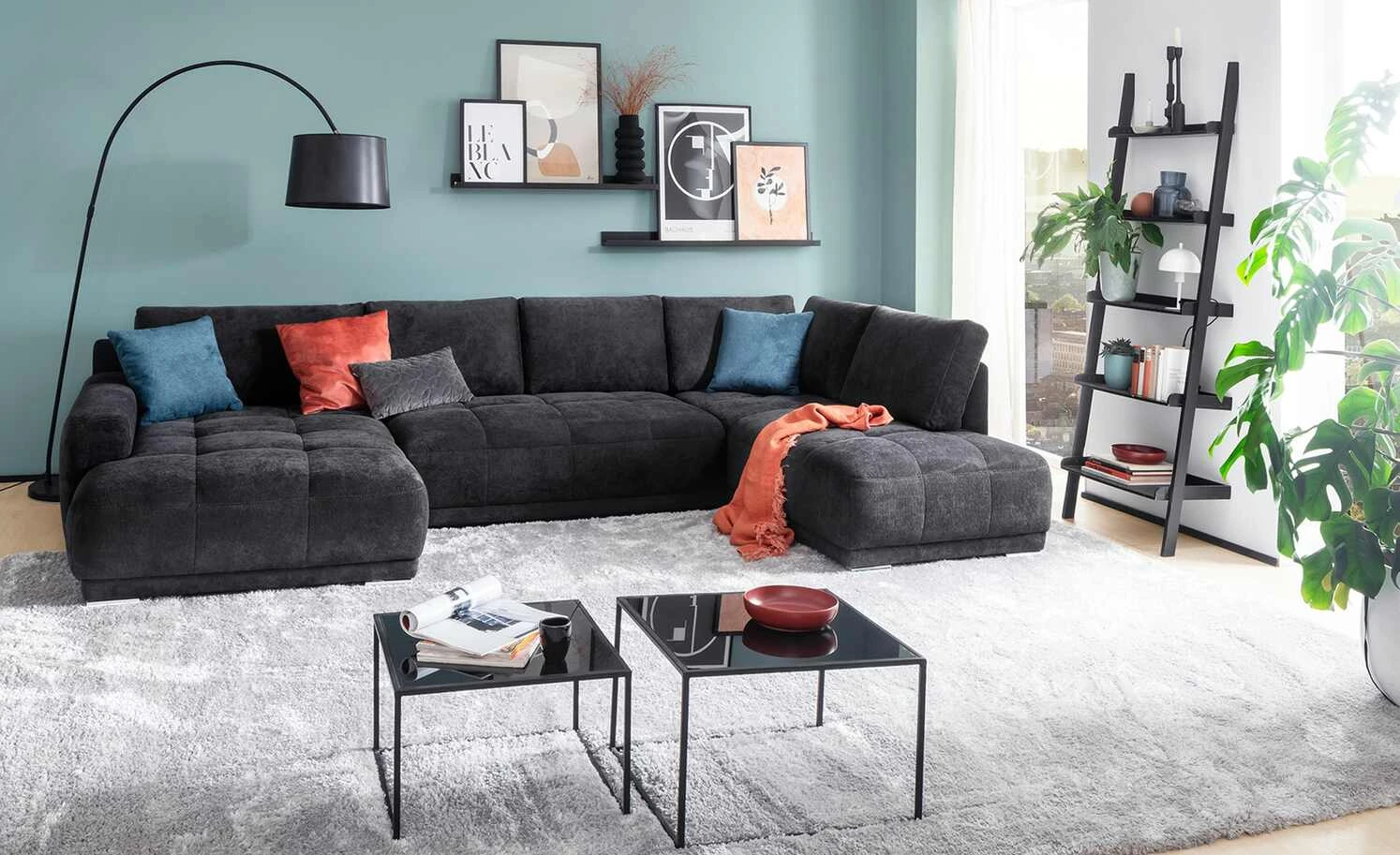 bobb Wohnlandschaft Kerrin | Schwarz rechts 2 bobb Wohnlandschaft Kerrin | Schwarz rechts