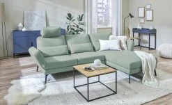 Ecksofa mit Funktion Twister | rechts Mint (Grün)