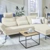 Ecksofa mit Funktion Twister | rechts Natur (Beige)