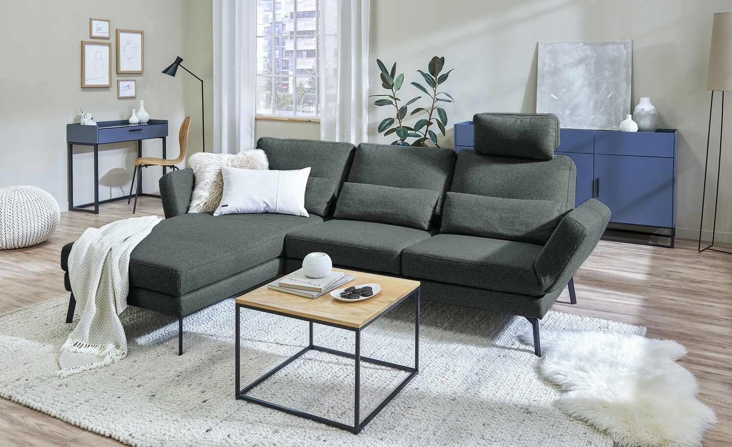 Ecksofa mit Funktion Twister | links Anthrazit 3 Ecksofa mit Funktion Twister | links Anthrazit