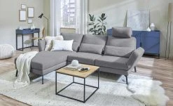 Ecksofa mit Funktion Twister | links Grau