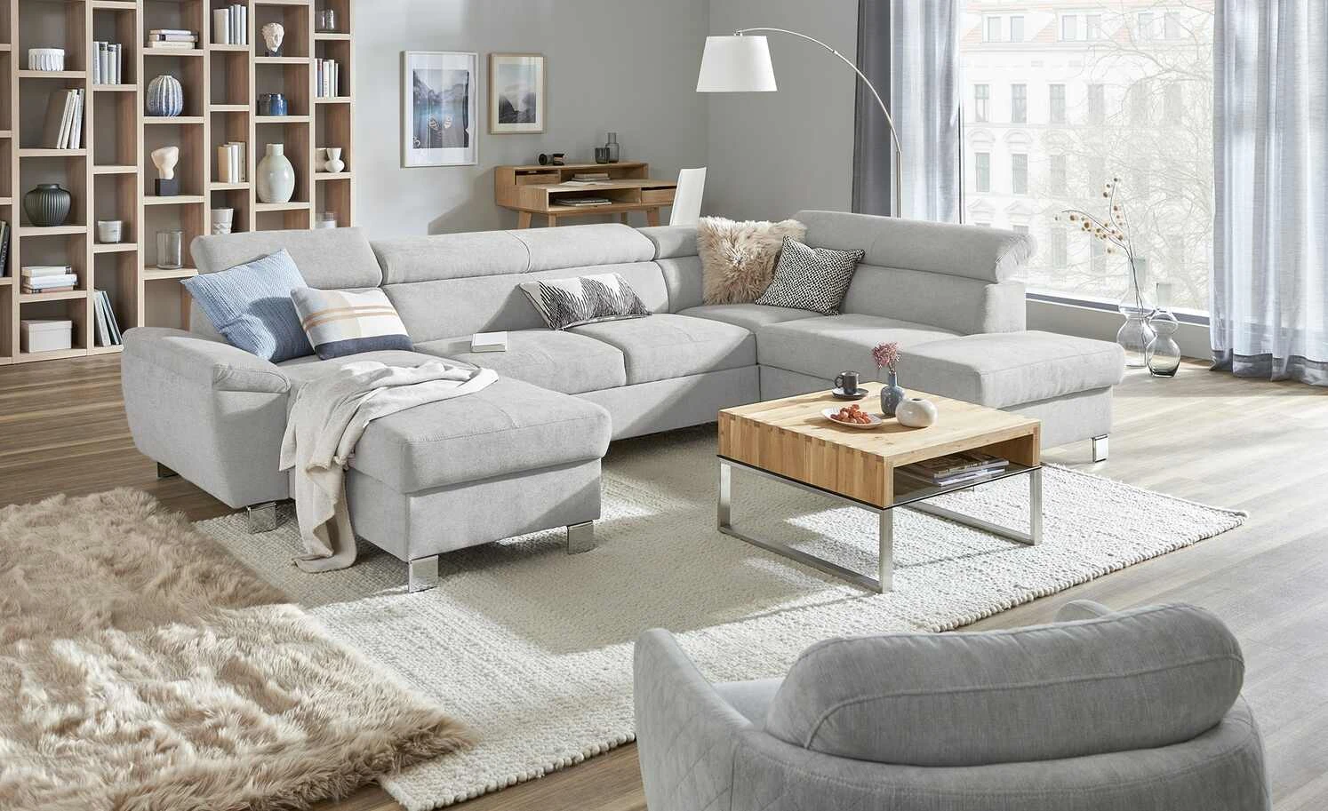 uno Wohnlandschaft Avola | Hellgrau rechts 3 uno Wohnlandschaft Avola | Hellgrau rechts
