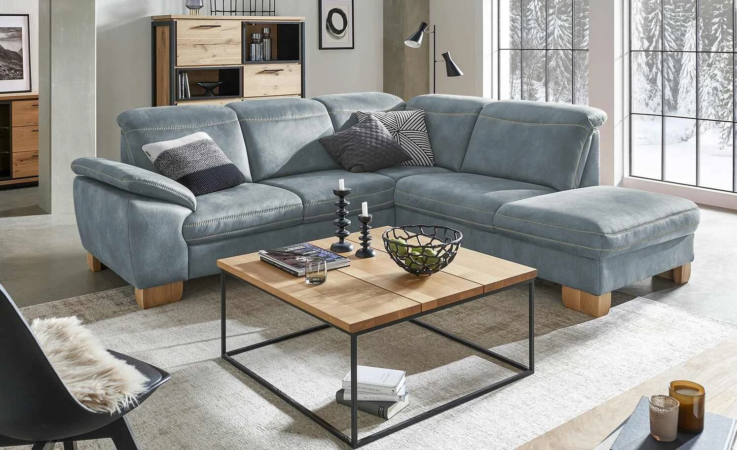 meinSofa Ecksofa Raica | Ice (Blau-Grau) rechts ohne 3 meinSofa Ecksofa Raica | Ice (Blau-Grau) rechts ohne