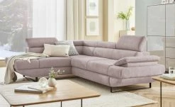 switch Ecksofa Gio | Altrosa (Rosa-Grau) links Grundfunktion