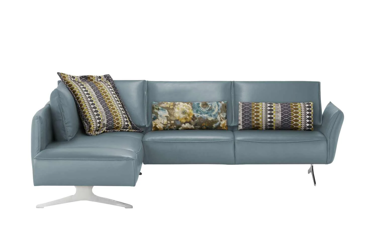 KOINOR Ecksofa Leder Vineto | Fjord (Blau-Grau) links 5 KOINOR Ecksofa Leder Vineto | Fjord (Blau-Grau) links – Bild 3