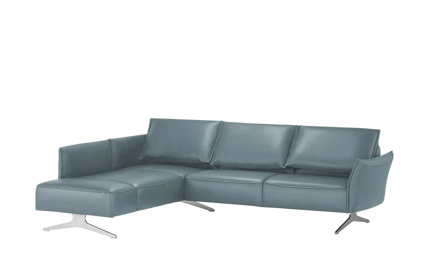KOINOR Ecksofa Leder Vineto | Fjord (Blau-Grau) links 15 KOINOR Ecksofa Leder Vineto | Fjord (Blau-Grau) links – Bild 13