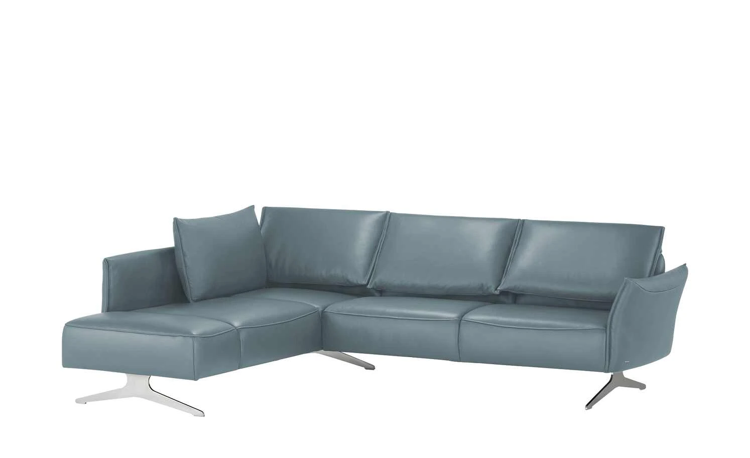 KOINOR Ecksofa Leder Vineto | Fjord (Blau-Grau) links 16 KOINOR Ecksofa Leder Vineto | Fjord (Blau-Grau) links – Bild 14