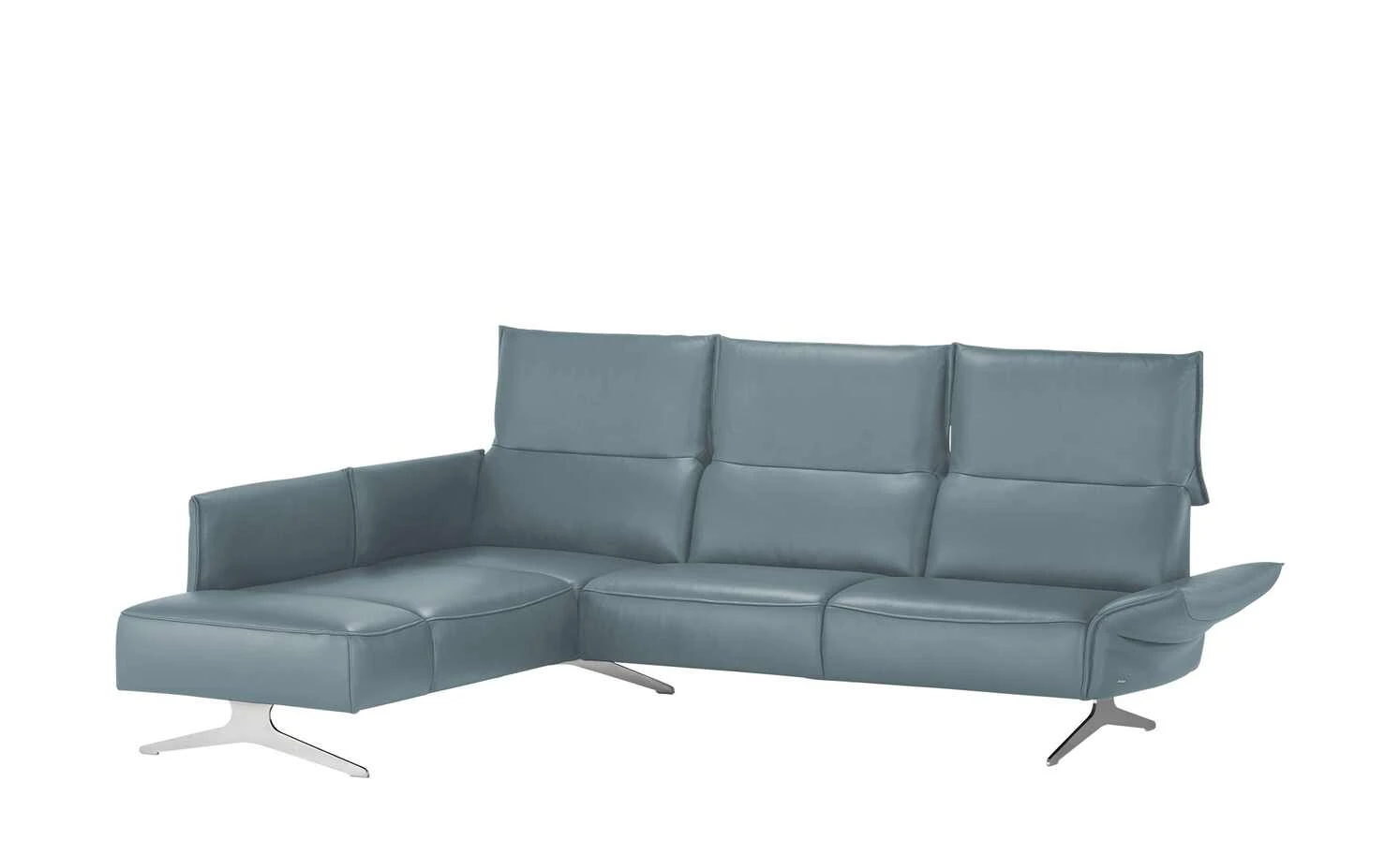 KOINOR Ecksofa Leder Vineto | Fjord (Blau-Grau) links 8 KOINOR Ecksofa Leder Vineto | Fjord (Blau-Grau) links – Bild 6