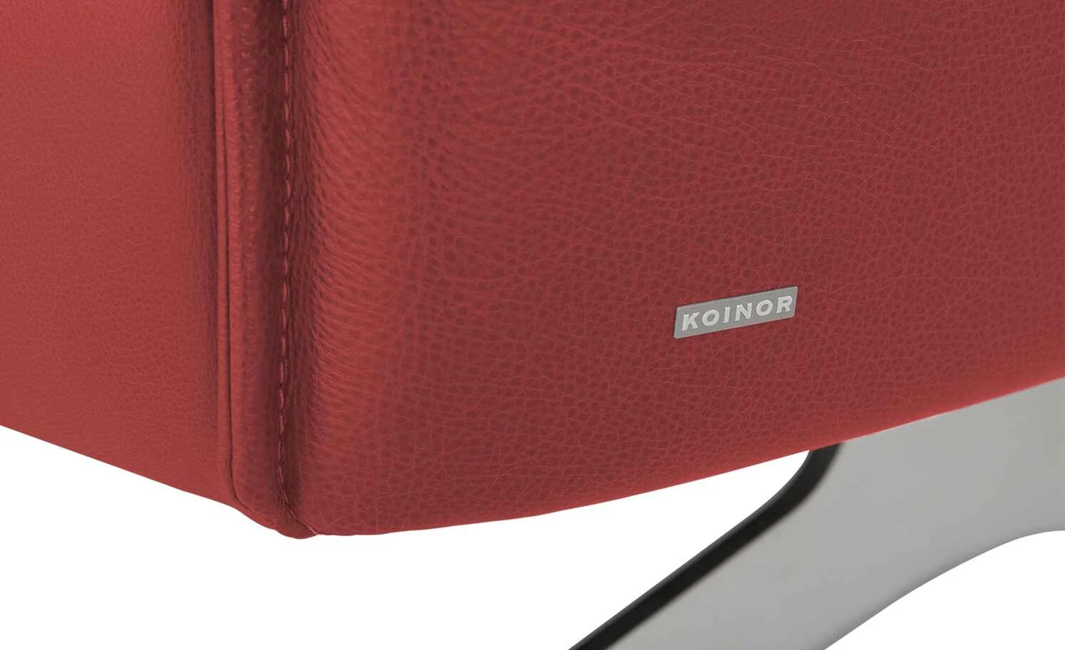 KOINOR Ecksofa Leder Vineto | Flame (Rot) links 8 KOINOR Ecksofa Leder Vineto | Flame (Rot) links – Bild 6