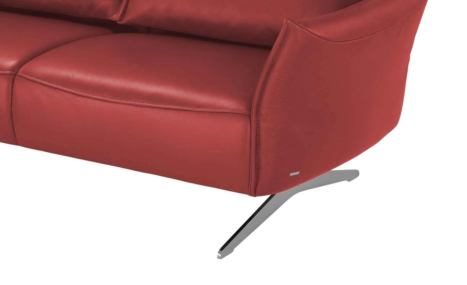 KOINOR Ecksofa Leder Vineto | Flame (Rot) links 9 KOINOR Ecksofa Leder Vineto | Flame (Rot) links – Bild 7