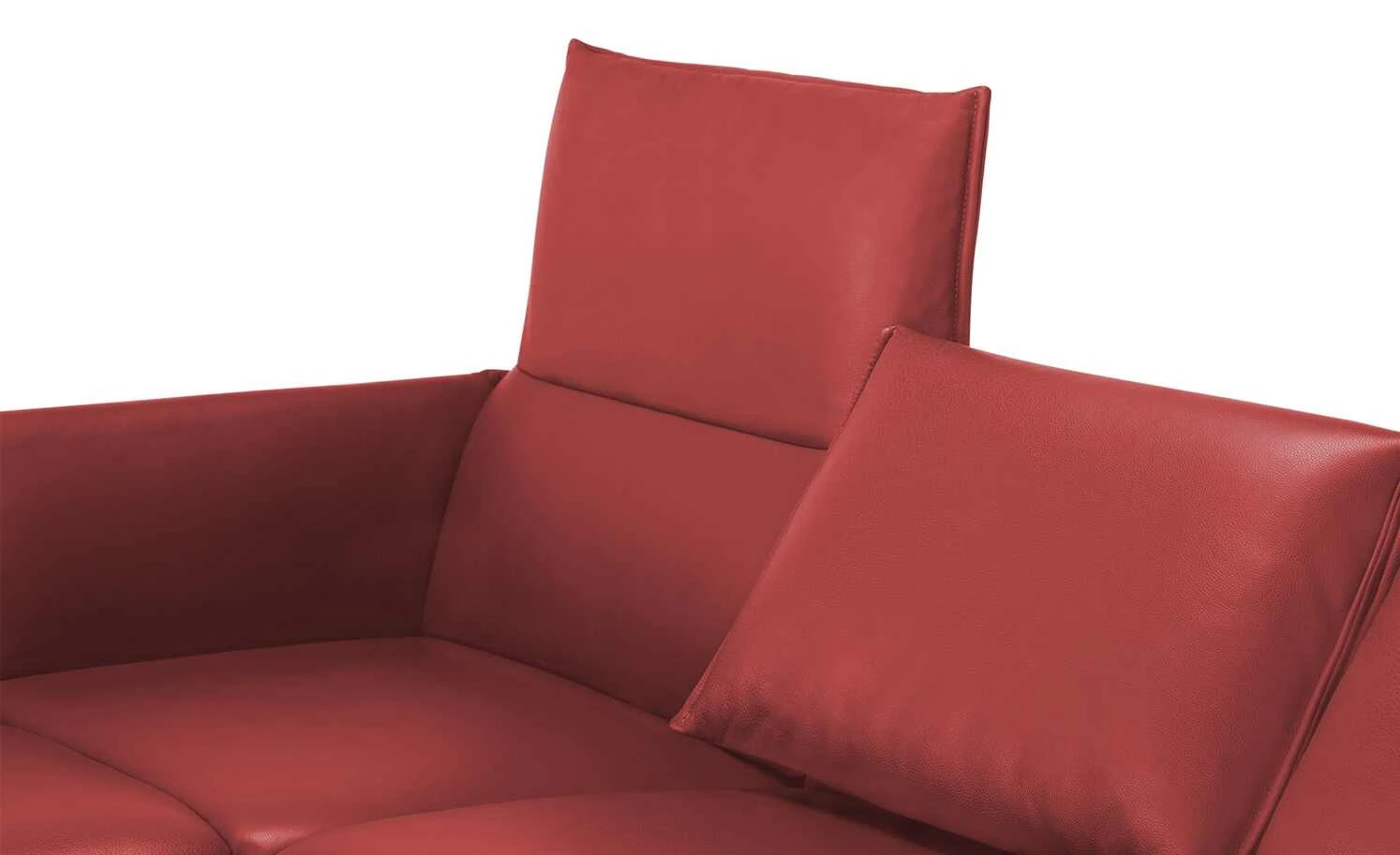 KOINOR Ecksofa Leder Vineto | Flame (Rot) links 10 KOINOR Ecksofa Leder Vineto | Flame (Rot) links – Bild 8