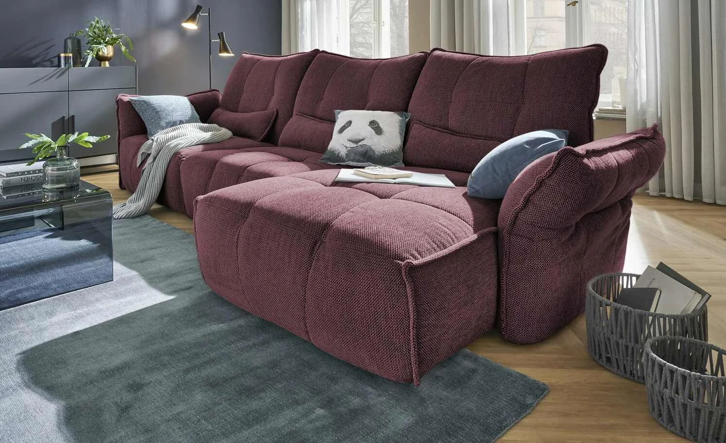 bobb Ecksofa Jeaneva | Burgunderrot rechts 3 bobb Ecksofa Jeaneva | Burgunderrot rechts