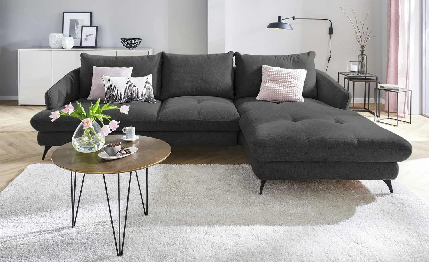 switch Ecksofa Futuro | Anthrazit rechts ohne 3 switch Ecksofa Futuro | Anthrazit rechts ohne