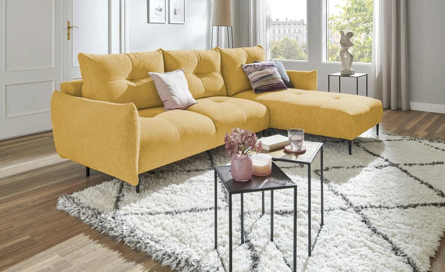 switch Ecksofa Spezia | Gelb rechts ohne 3 switch Ecksofa Spezia | Gelb rechts ohne