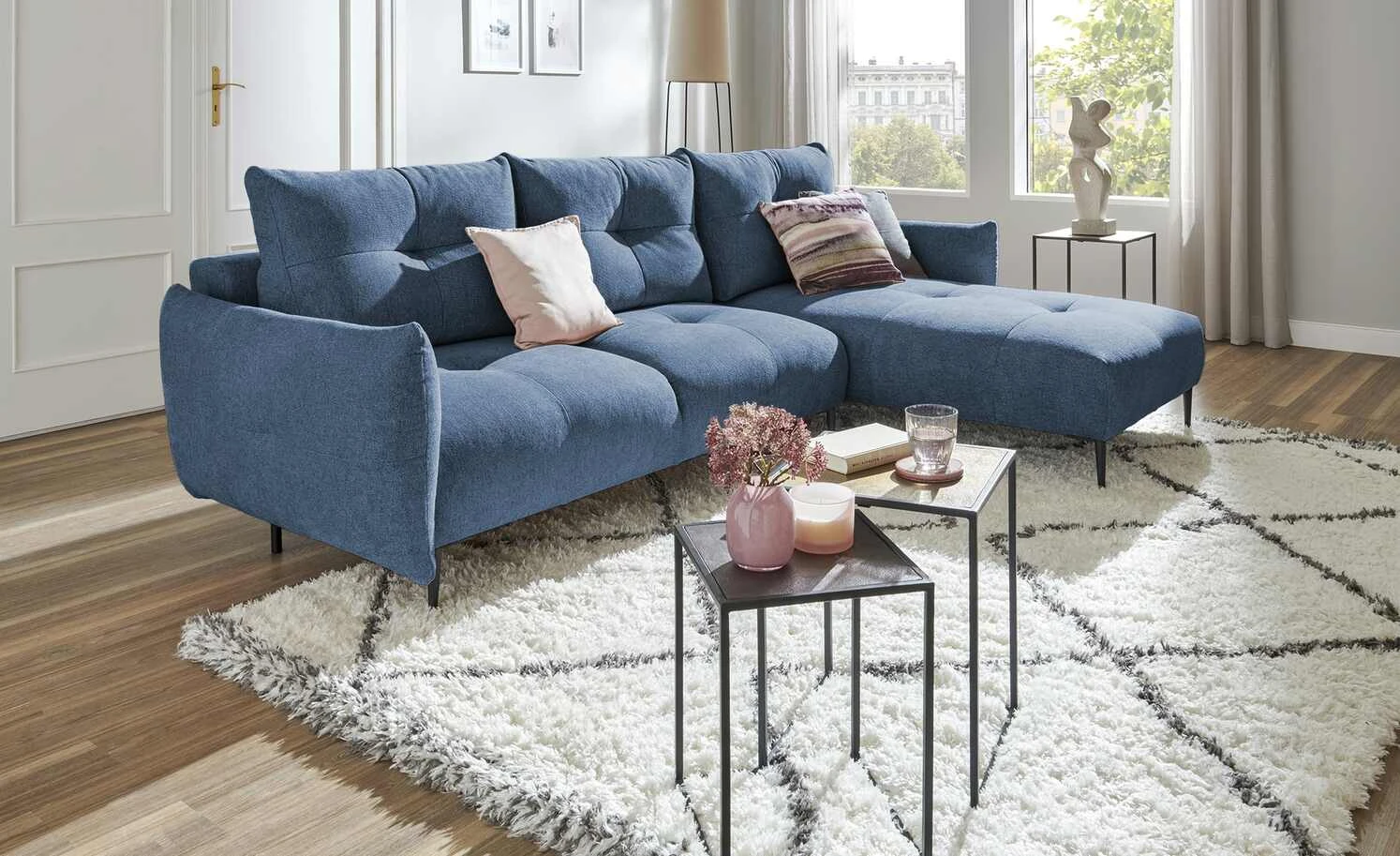 switch Ecksofa Spezia | Blau (Dunkelblau) rechts ohne 3 switch Ecksofa Spezia | Blau (Dunkelblau) rechts ohne