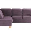 meinSofa Ecksofa Liva | Aubergine (Lila) links Grundfunktion