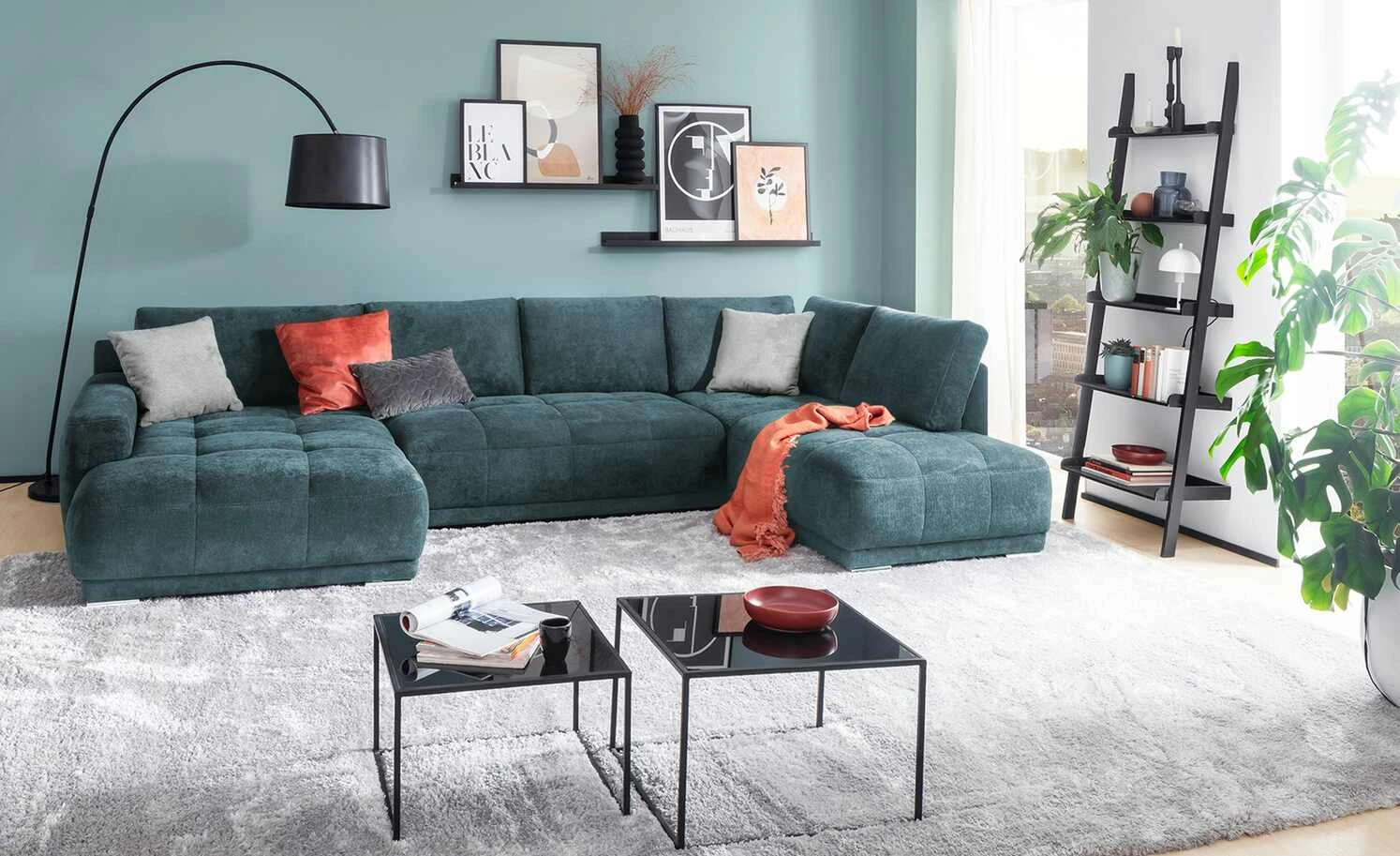 bobb Wohnlandschaft Kerrin | Petrol rechts 3 bobb Wohnlandschaft Kerrin | Petrol rechts