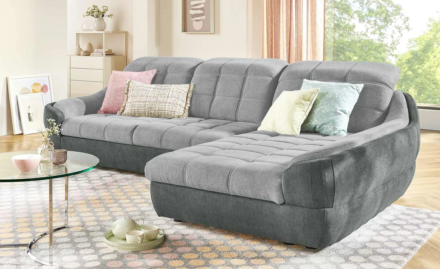 switch Ecksofa Infinity | Silber (Hellgrau) rechts Grundfunktion 3 switch Ecksofa Infinity | Silber (Hellgrau) rechts Grundfunktion